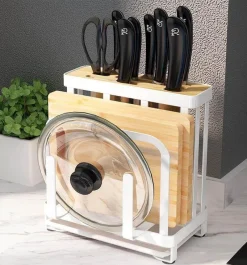 Space Savvy Küche & Esszimmer-Abtropfgestell für Utensilien aus Edelstahl – Küchen-Organizer für Kochgeschirr