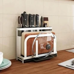 Space Savvy Küche & Esszimmer-Abtropfgestell für Utensilien aus Edelstahl – Küchen-Organizer für Kochgeschirr