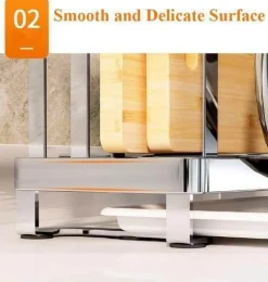 Space Savvy Küche & Esszimmer-Abtropfgestell für Utensilien aus Edelstahl – Küchen-Organizer für Kochgeschirr