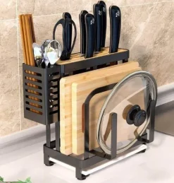 Space Savvy Küche & Esszimmer-Abtropfgestell für Utensilien aus Edelstahl – Küchen-Organizer für Kochgeschirr