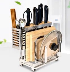 Space Savvy Küche & Esszimmer-Abtropfgestell für Utensilien aus Edelstahl – Küchen-Organizer für Kochgeschirr