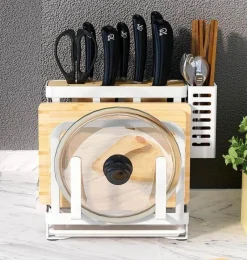 Space Savvy Küche & Esszimmer-Abtropfgestell für Utensilien aus Edelstahl – Küchen-Organizer für Kochgeschirr