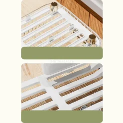 Space Savvy Küche & Esszimmer-Abtropfgestell, Gemüsekorb – platzsparender Küchen-Organizer