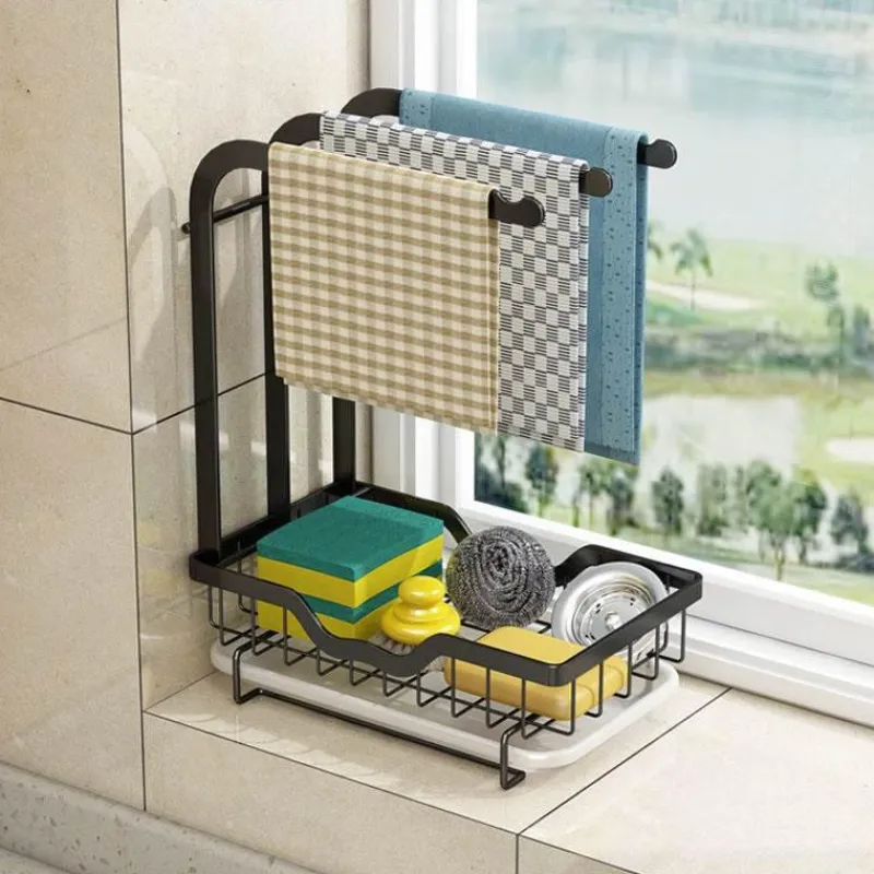 The Culinary Kit Küche & Esszimmer-Abtropfgestell mit Abtropffläche – platzsparender Küchen-Organizer