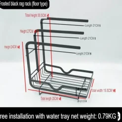 The Culinary Kit Küche & Esszimmer-Abtropfgestell mit Abtropffläche – platzsparender Küchen-Organizer