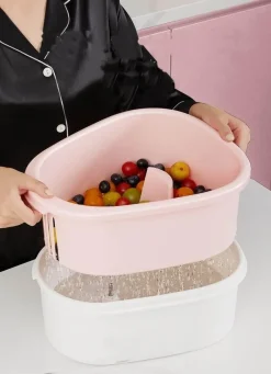 The Culinary Kit Küche & Esszimmer-Abtropfkorb für Obst und Gemüse – manuelles Küchenwerkzeug