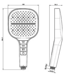The Blissful Bath Badezimmer-Adjustable Eco-Friendly Shower Head - Water-Saving Flow Control