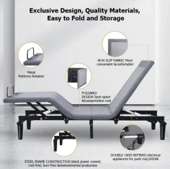 Cozy Living Möbel-Adjustable Foldable Electric Bed - Dynamic Sleep Solution