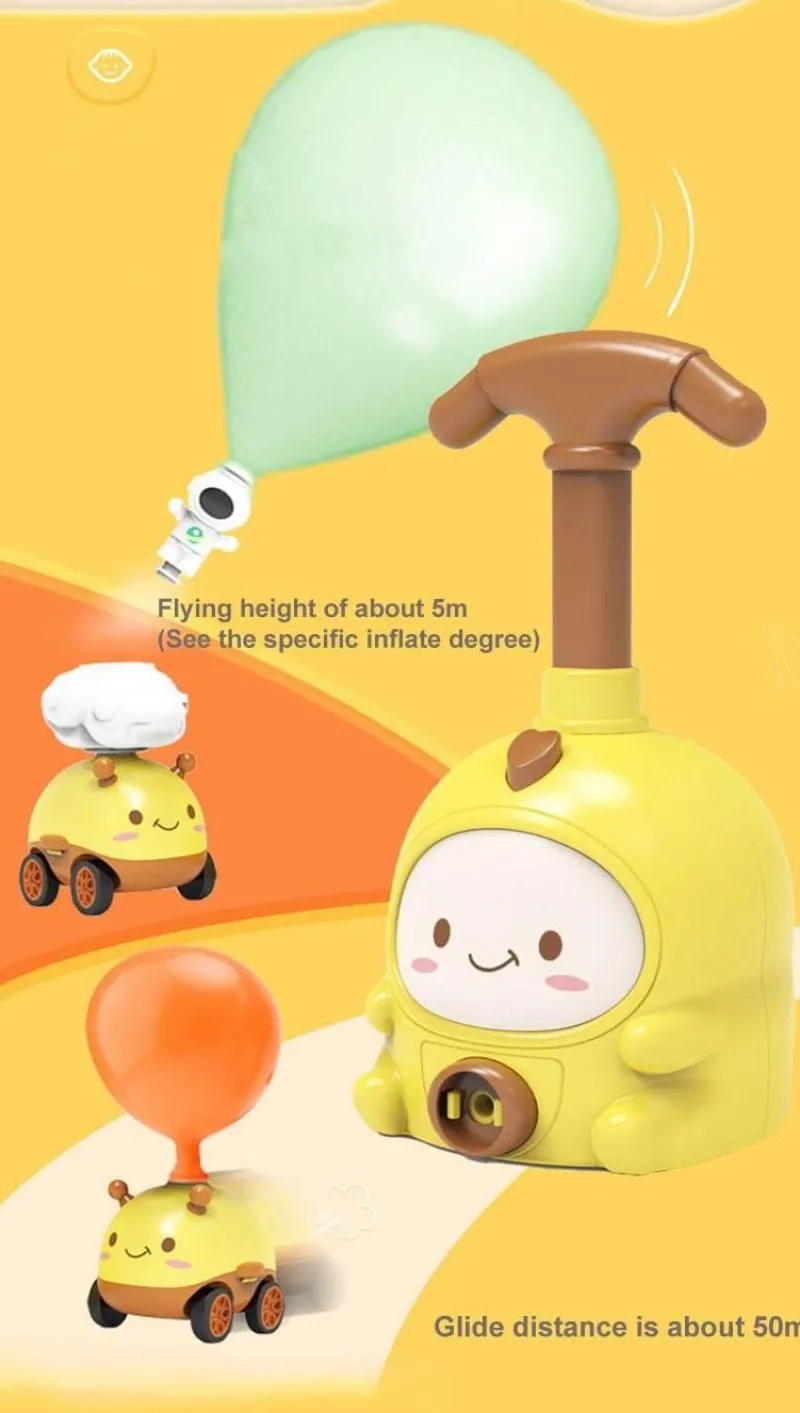 The Decor Haven Babyspielzeug-Aerodynamisches Ballonauto-Spielzeug – Motorbetriebenes Spielzeugfahrzeug
