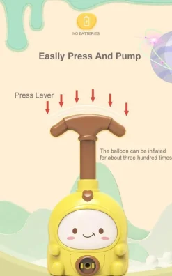 The Decor Haven Babyspielzeug-Aerodynamisches Ballonauto-Spielzeug – Motorbetriebenes Spielzeugfahrzeug