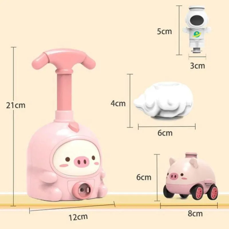 The Decor Haven Babyspielzeug-Aerodynamisches Ballonauto-Spielzeug – Motorbetriebenes Spielzeugfahrzeug