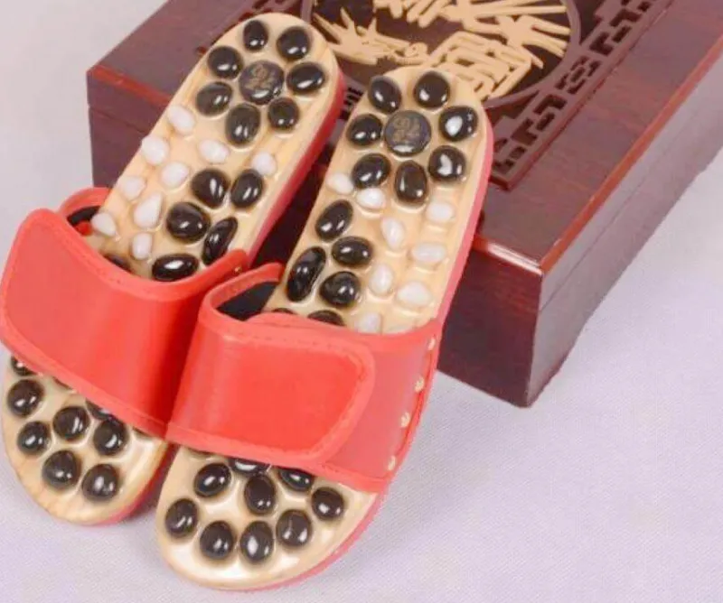 Decor Gesundheits- Und Entspannungstools-Akupunktur-Fußmassage-Hausschuhe - Gänseeier-Steintherapie-Hausschuhe