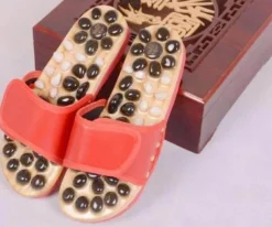 Decor Gesundheits- Und Entspannungstools-Akupunktur-Fußmassage-Hausschuhe - Gänseeier-Steintherapie-Hausschuhe