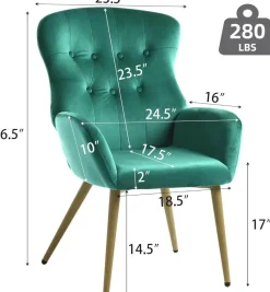 Comfort u0026 Style Möbel-Akzentstuhl aus Samt – Moderne, elegante Wohnzimmermöbel