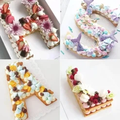 Tom Küche & Esszimmer-Alphabet-Kuchenformen – Anpassbares Backwerkzeug zum Dekorieren von Kuchen