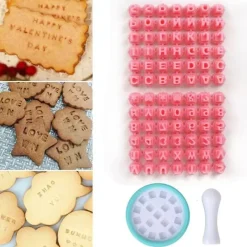 Tom Küche & Esszimmer-Alphabet-Plätzchen-Stempel-Set, lustige Backformen für kreative Dekoration