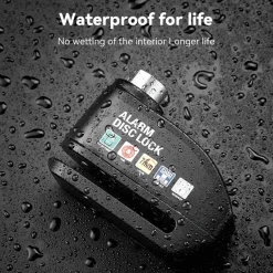 Decor Fahrräder & Verkehr-Aluminium-Scheibenbremsenschloss - Diebstahlsicherung mit Alarm