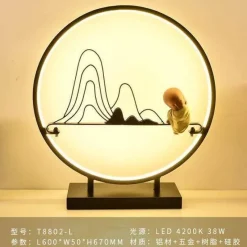 Comfort u0026 Style Beleuchtung-Aluminum Ring Table Lamp - Modern Creative Lighting