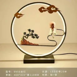 Comfort u0026 Style Beleuchtung-Aluminum Ring Table Lamp - Modern Creative Lighting