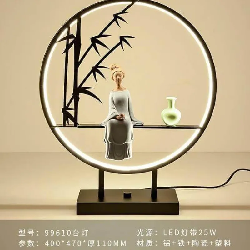 Comfort u0026 Style Beleuchtung-Aluminum Ring Table Lamp - Modern Creative Lighting