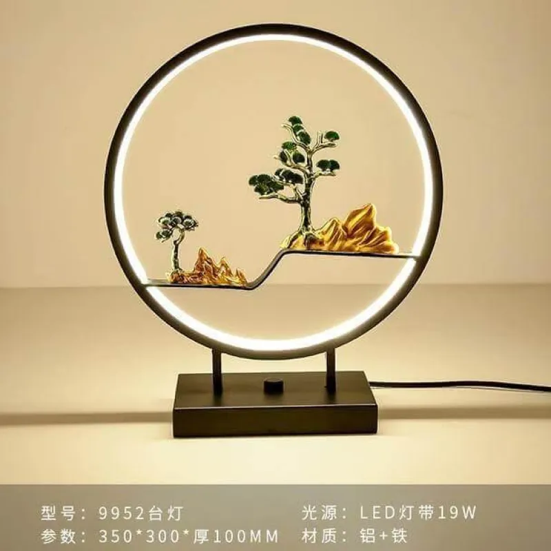 Comfort u0026 Style Beleuchtung-Aluminum Ring Table Lamp - Modern Creative Lighting