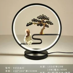 Comfort u0026 Style Beleuchtung-Aluminum Ring Table Lamp - Modern Creative Lighting