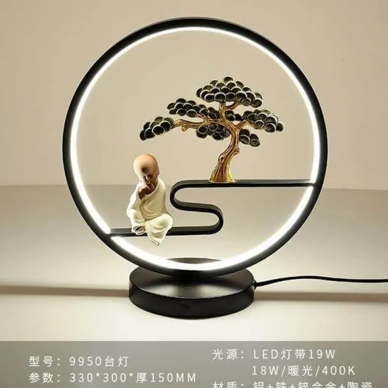 Comfort u0026 Style Beleuchtung-Aluminum Ring Table Lamp - Modern Creative Lighting