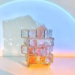 Willow u0026 Whim Beleuchtung-Ambient Crystal Cube Light - Schimmernde Stimmungslampe