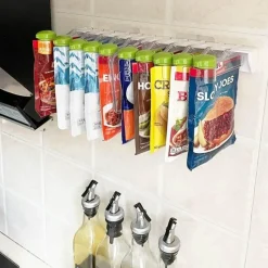 Space Savvy Küche & Esszimmer-An der Wand montierter Gewürz-Organizer – Gewürzregal zur Aufbewahrung in der Küche