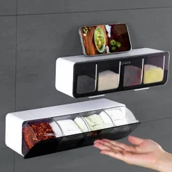 The Culinary Kit Küche & Esszimmer-An der Wand montiertes Gewürzregal – Organizer und Aufbewahrungslösung für Gewürzgläser