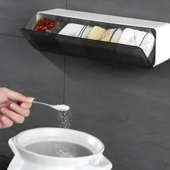 The Culinary Kit Küche & Esszimmer-An der Wand montiertes Gewürzregal – Organizer und Aufbewahrungslösung für Gewürzgläser