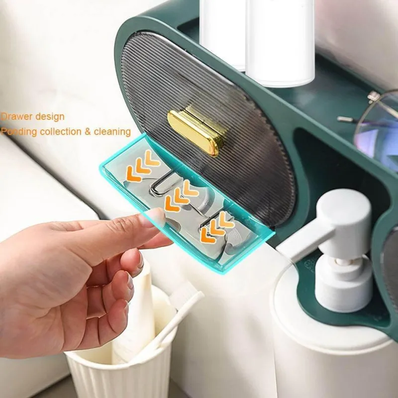 The Blissful Bath Badezimmer-An der Wand montiertes, wasserdichtes Badezimmer-Aufbewahrungsregal – eine organisierte Regallösung