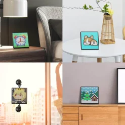 The Gilded Nest Autozubehör|Automobilindustrie-Anpassbarer Pixel-Art-Rahmen - Anzeige digitaler Kunstwerke