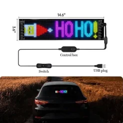 Wild u0026 Free Gear Autozubehör|Automobilindustrie-Anpassbares LED-Bluetooth-Autoschild - Fun Ride Display
