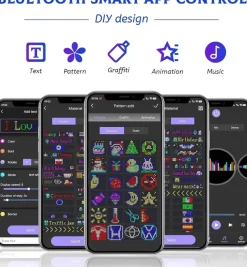 Wild u0026 Free Gear Autozubehör|Automobilindustrie-Anpassbares LED-Bluetooth-Autoschild - Fun Ride Display