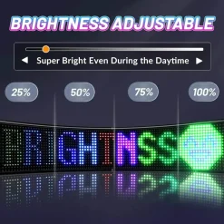 Wild u0026 Free Gear Autozubehör|Automobilindustrie-Anpassbares LED-Bluetooth-Autoschild - Fun Ride Display