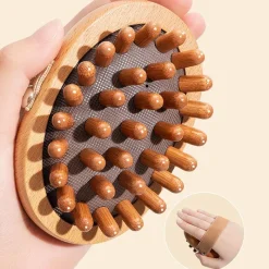 Tranquil Touch Massageprodukte|Gesundheits-Gadgets-Anti-Cellulite- und Kopfhautmassagebürste aus Holz, beruhigender Spa-Kamm