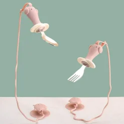 Kinder The Decor Haven Kinderwagen & Zubehör-Anti-Drop-Babylöffel- und Gabel-Set – langlebiges Baby-Essgeschirr