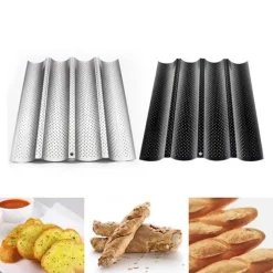 Tom Küche & Esszimmer-Antihaft-Baguetteform - 4-Rillen-Backblech