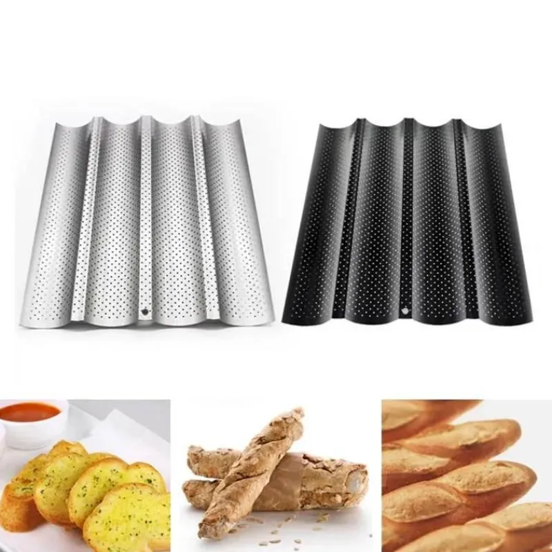 Tom Küche & Esszimmer-Antihaft-Baguetteform - 4-Rillen-Backblech