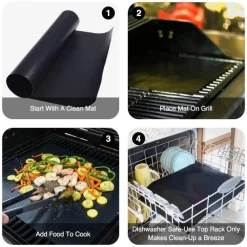 Adventure Basecamp Camping Im Freien|Outdoor-Artikel-Antihaftbeschichtete BBQ-Grillmatte - Wiederverwendbare Grillabdeckung