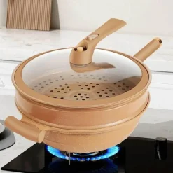 The Culinary Kit Küche & Esszimmer-Antihaftbeschichtete Druckbratpfanne – Ultimatives Küchenkochgeschirr