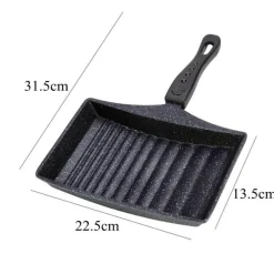 The Culinary Kit Küche & Esszimmer-Antihaftbeschichtete Eierrollpfanne – Kochgeschirr zum einfachen Eierkochen