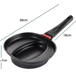 The Culinary Kit Küche & Esszimmer-Antihaftbeschichtete Omurice-Pfanne – Kochgeschirr im japanischen Stil