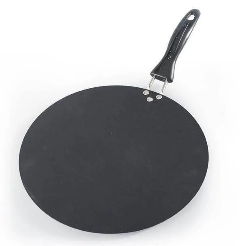 The Culinary Kit Küche & Esszimmer-Antihaftbeschichtete schwarze Pfannkuchenpfanne aus Eisen – langlebiges rundes Kochgeschirr