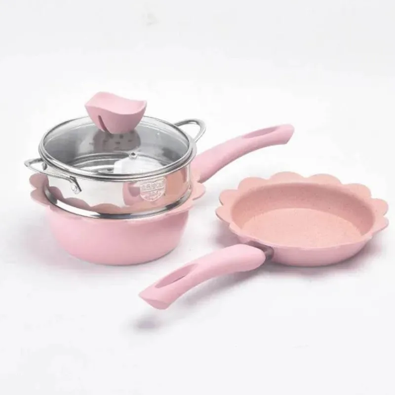 Elegance at the Table Küche & Esszimmer-Antihaftbeschichteter Babynahrungstopf – 16 cm großer Kochtopf aus Maifan-Stein