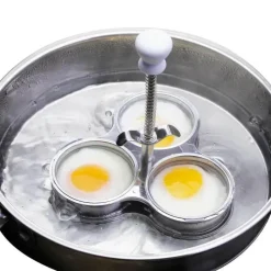 Tom Küche & Esszimmer-Antihaftbeschichteter Eierkocher aus Edelstahl. Müheloses Pochieren von Eiern