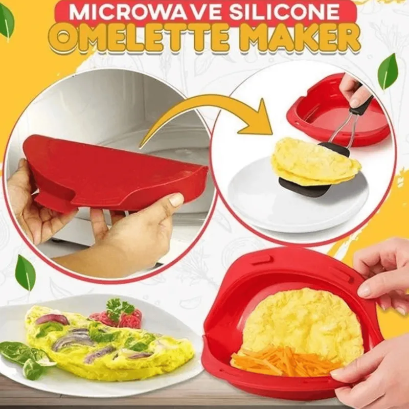 The Culinary Kit Küche & Esszimmer-Antihaftbeschichteter Omelett-Maker für die Mikrowelle – Eierkocher