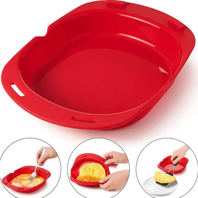 The Culinary Kit Küche & Esszimmer-Antihaftbeschichteter Omelett-Maker für die Mikrowelle – Eierkocher