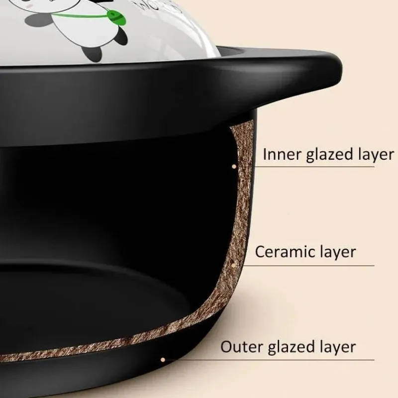 The Culinary Kit Küche & Esszimmer-Antihaft-Bratpfanne im Panda-Design – Kochgeschirr im japanischen Stil